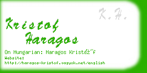 kristof haragos business card